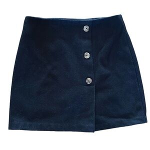 GB Girls Black Button Short Skirt 12